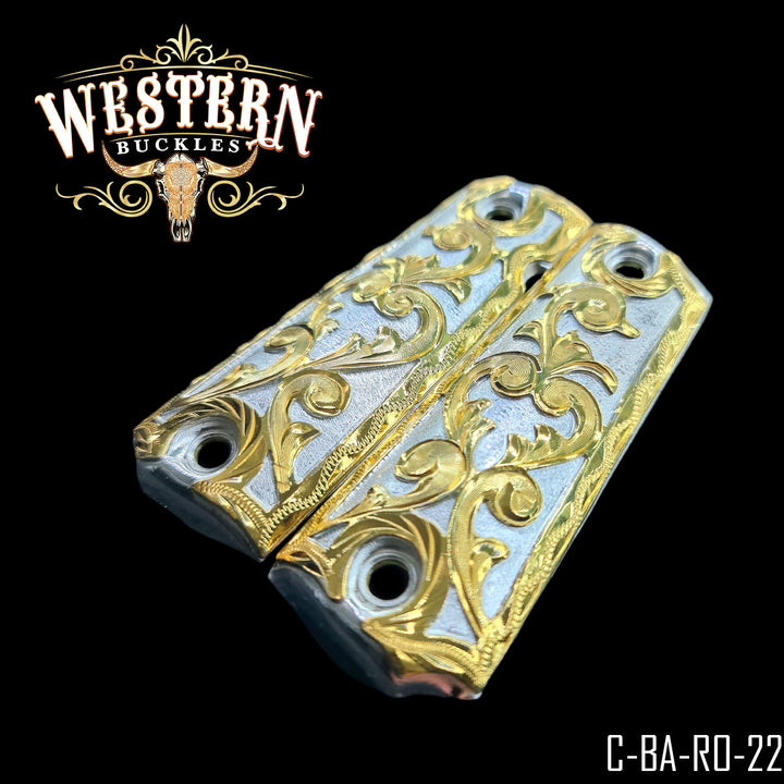 1911 Engraved Silver and Gold-The Western Buckles