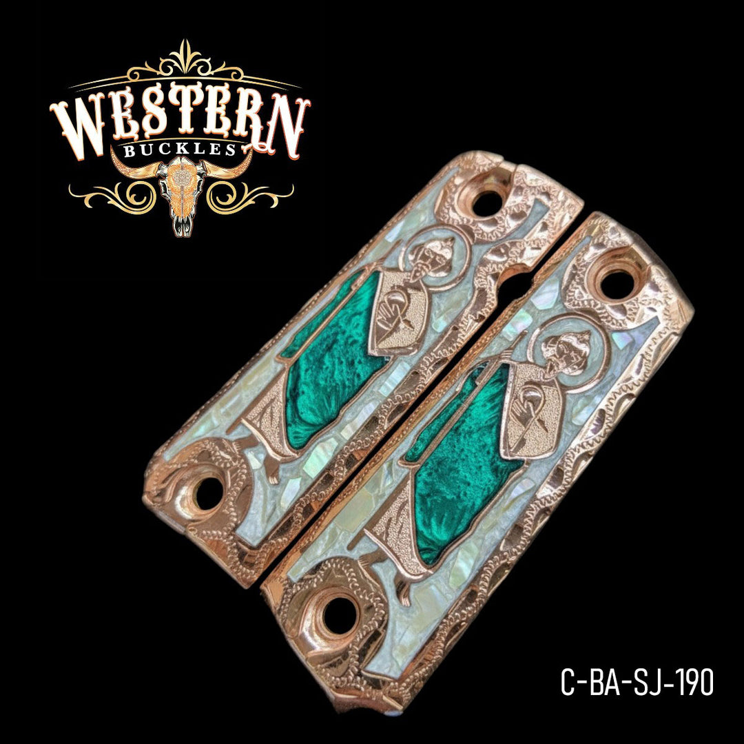 1911 Full Size Pearl Resin and Rose Gold-The Western Buckles