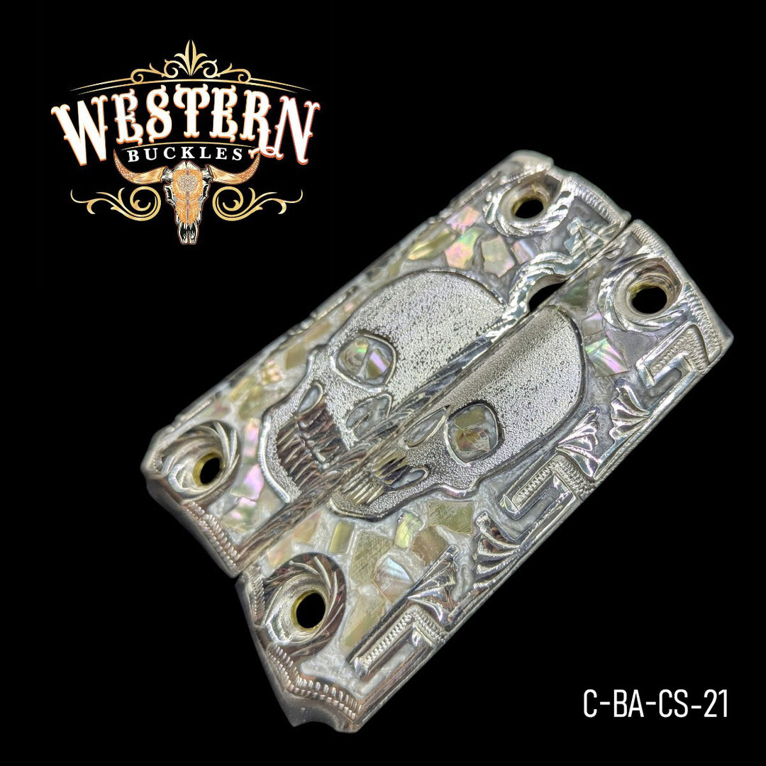 1911 Full Size Pearl Resin and Silver-The Western Buckles