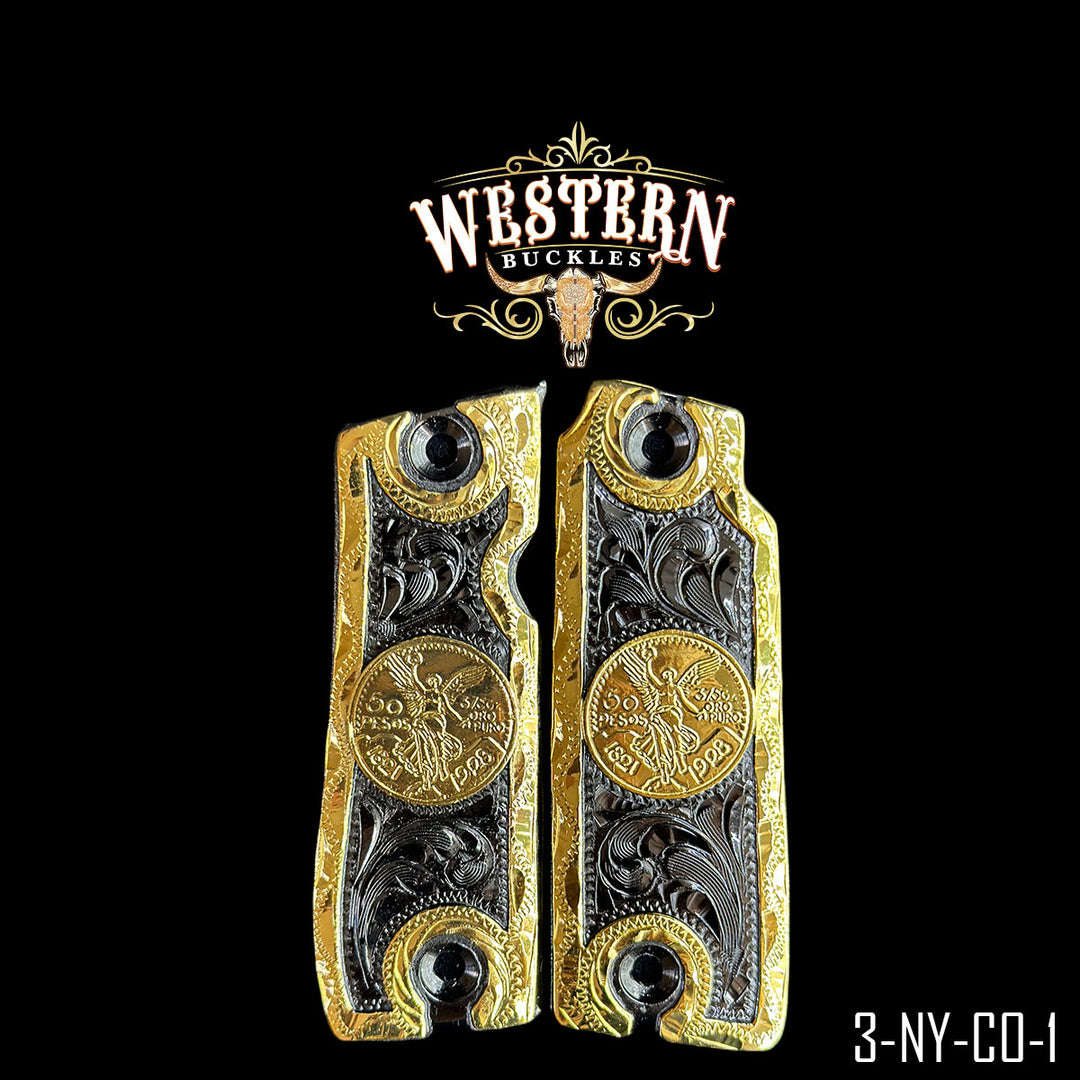 Colt 1911 Centenario Gun Grips | Handcrafted by Western Buckles | SKU 3-NY-CO-1
