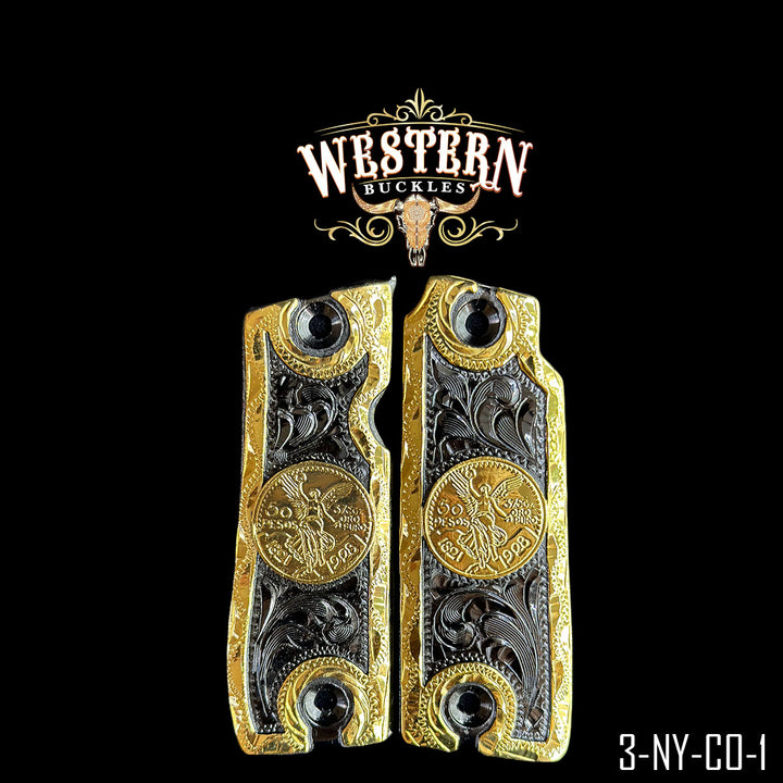 Colt 1911 Centenario Gun Grips | Handcrafted by Western Buckles | SKU 3-NY-CO-1