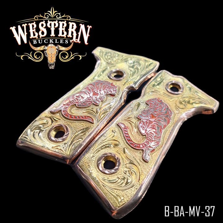 Beretta Gun Grips — Detail View | Western Buckles Handcrafted | SKU B-BA-MV-37
