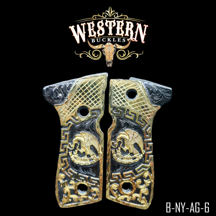 Beretta 92FS National Eagle Gun Grips | Handcrafted by Western Buckles | SKU B-NY-AG-6