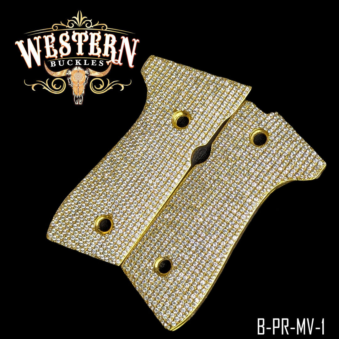 Beretta 92FS Gun Grips — Detail View | Western Buckles Handcrafted | SKU B-PR-MV-1