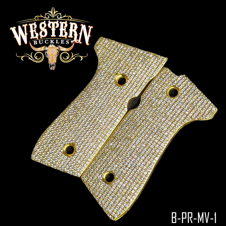 Beretta 92FS Gun Grips — Detail View | Western Buckles Handcrafted | SKU B-PR-MV-1