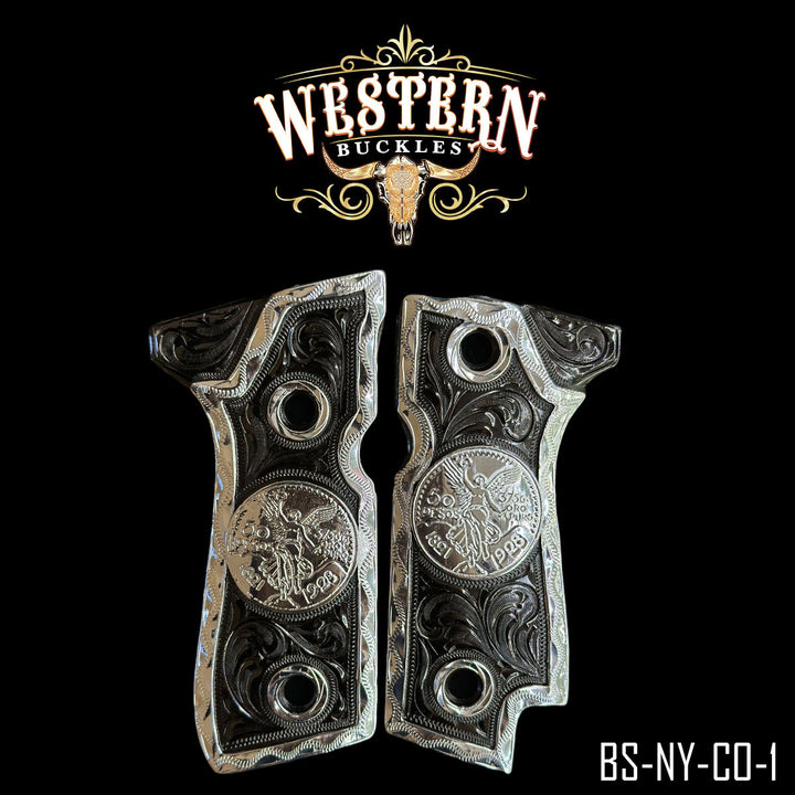 Beretta 92 Centenario Gun Grips | Handcrafted by Western Buckles | SKU BS-NY-CO-1