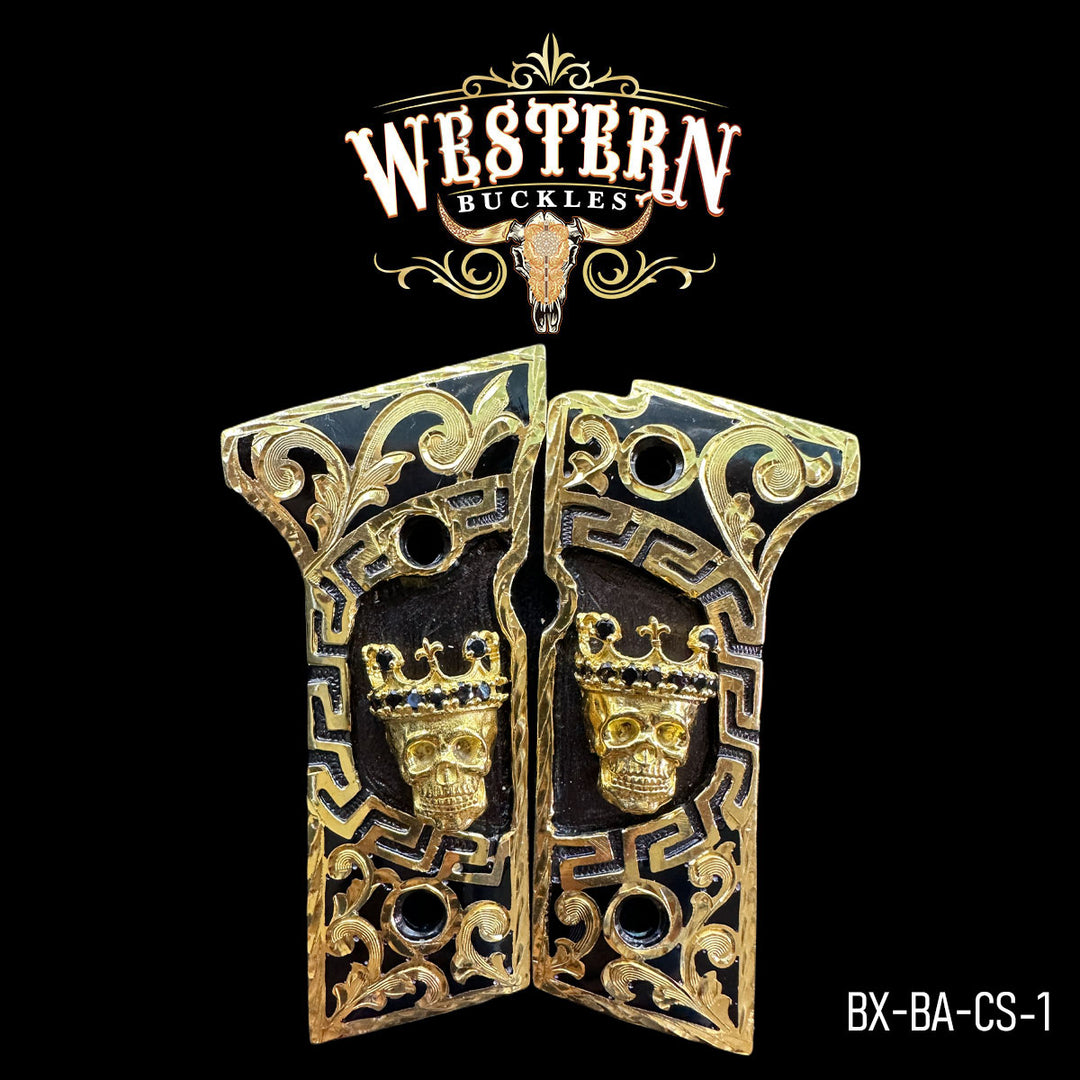 Beretta Skull Cachas | Handcrafted by Western Buckles | SKU BX-BA-CS-1