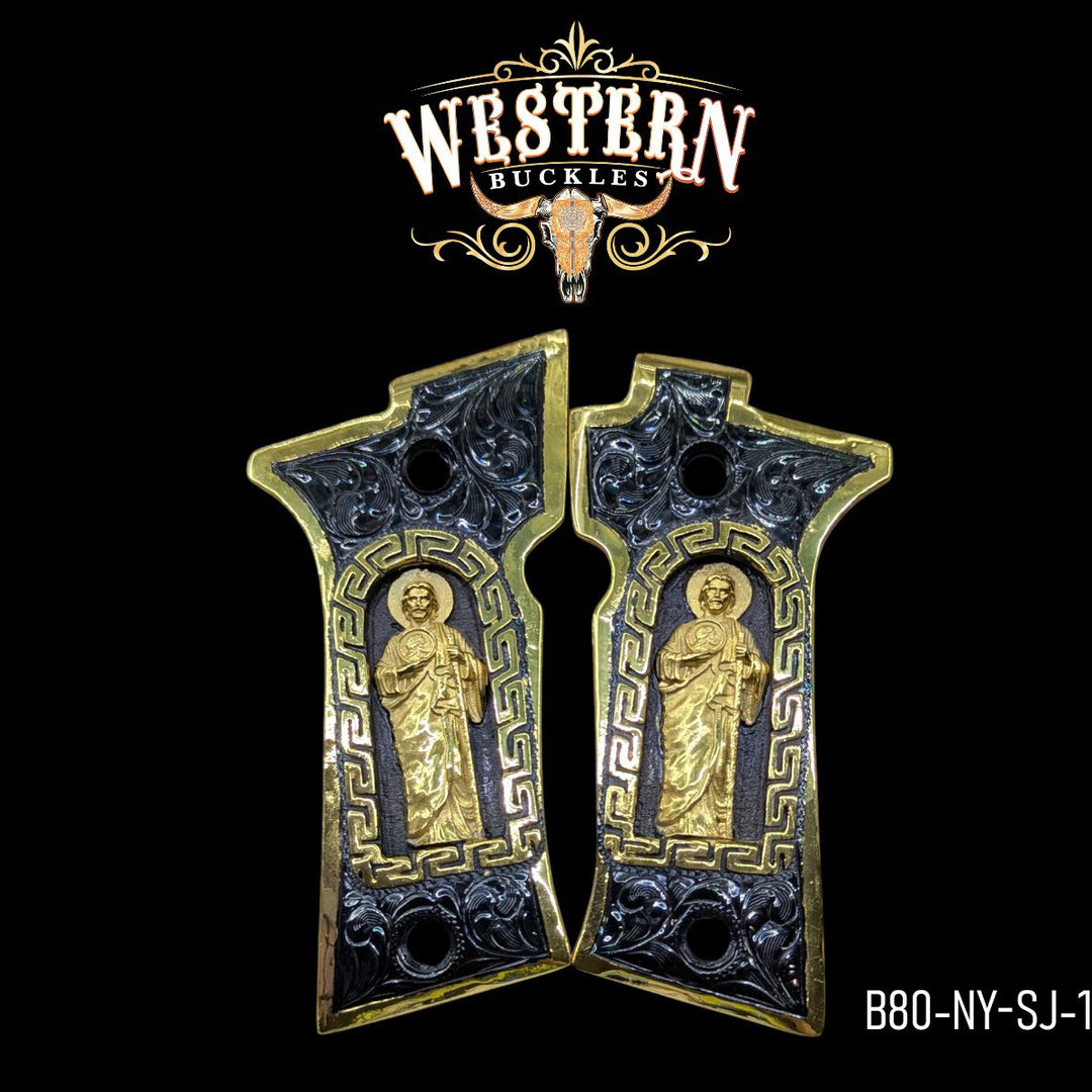 Beretta 80X Black and Gold San Judas-The Western Buckles