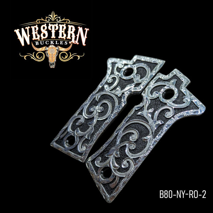 Beretta 80X Logo Rameado Niquel y Plata-The Western Buckles
