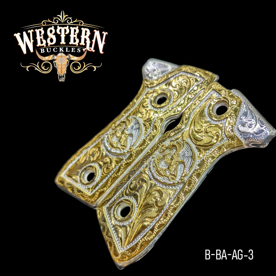 Beretta 92fs Aguila Gold and Silver-The Western Buckles