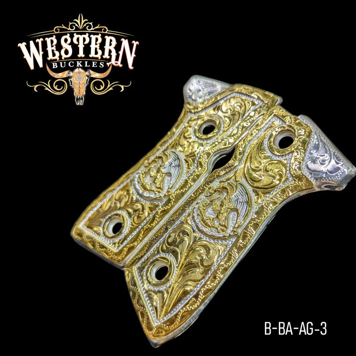Beretta 92fs Aguila Gold and Silver-The Western Buckles