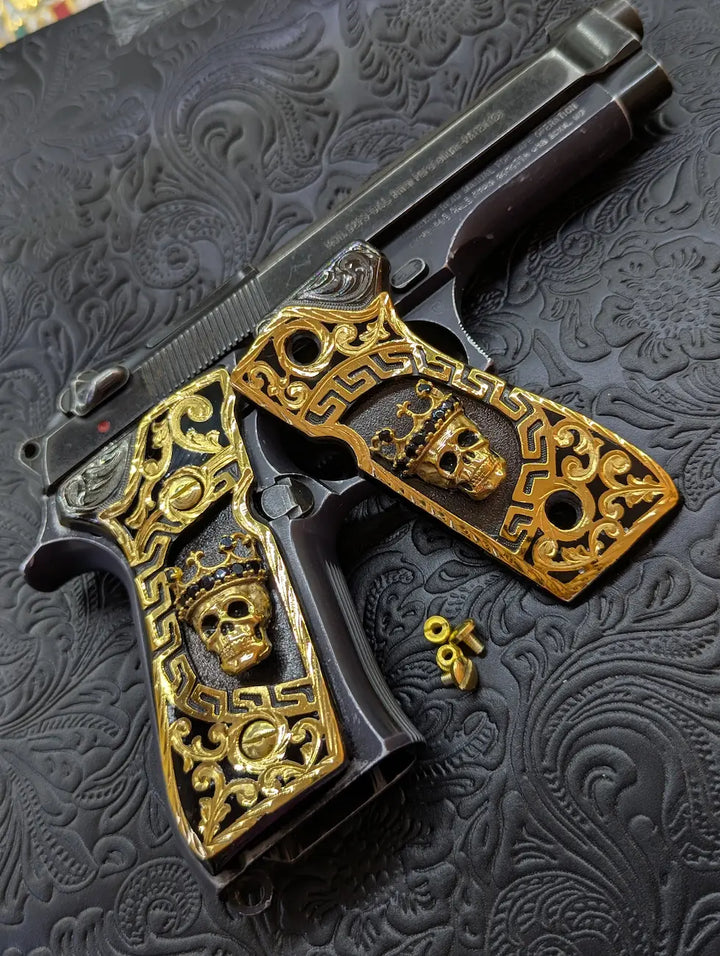 Fullsize 92fs Beretta Gold and Black Resin- The Western Buckles