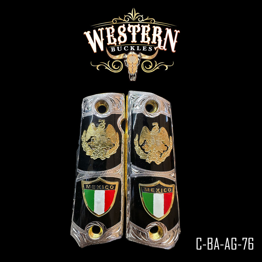 1911 National Eagle Cachas — Artisan Resin | Handcrafted by Western Buckles | SKU C-BA-AG-76