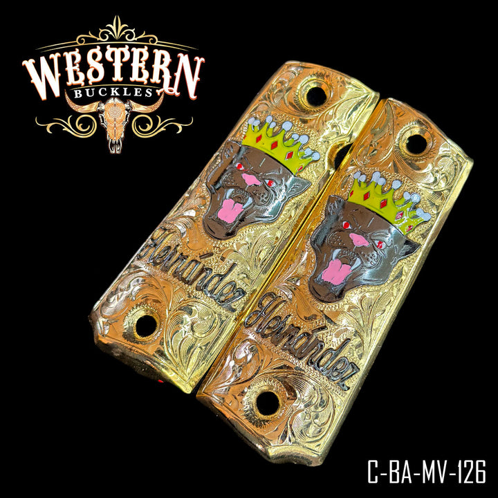 1911 Cachas — Detail View | Western Buckles Handcrafted | SKU C-BA-MV-126