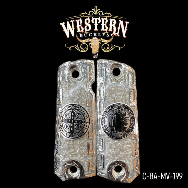 1911 Cachas — Artisan Resin | .925 Silver Plated | Handcrafted by Western Buckles | SKU C-BA-MV-199