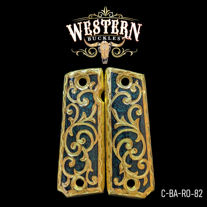 1911 Fullsize Gun Grips — Artisan Resin | Handcrafted by Western Buckles | SKU C-BA-RO-82