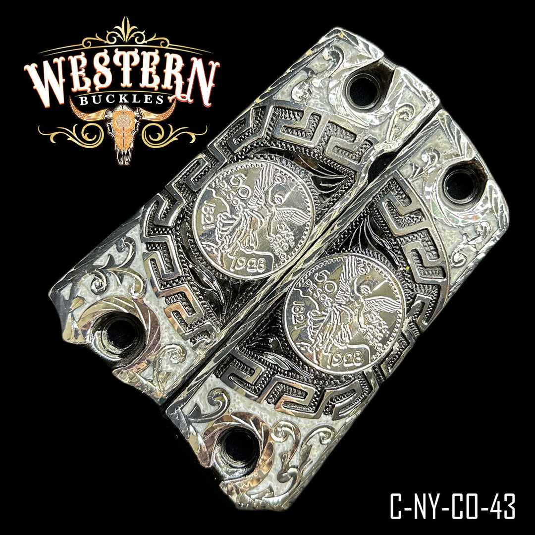Colt 1911 Centenario Cachas — Hand-Engraved — Detail View | Western Buckles Handcrafted | SKU C-NY-CO-43