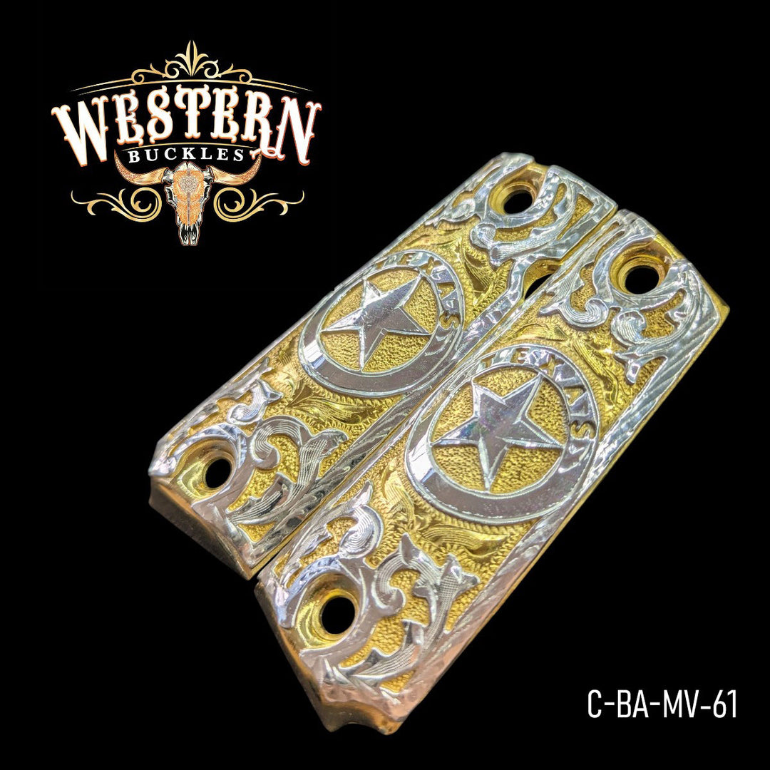 Full Size 1911 Grips Logo Texas-The Western Buckles