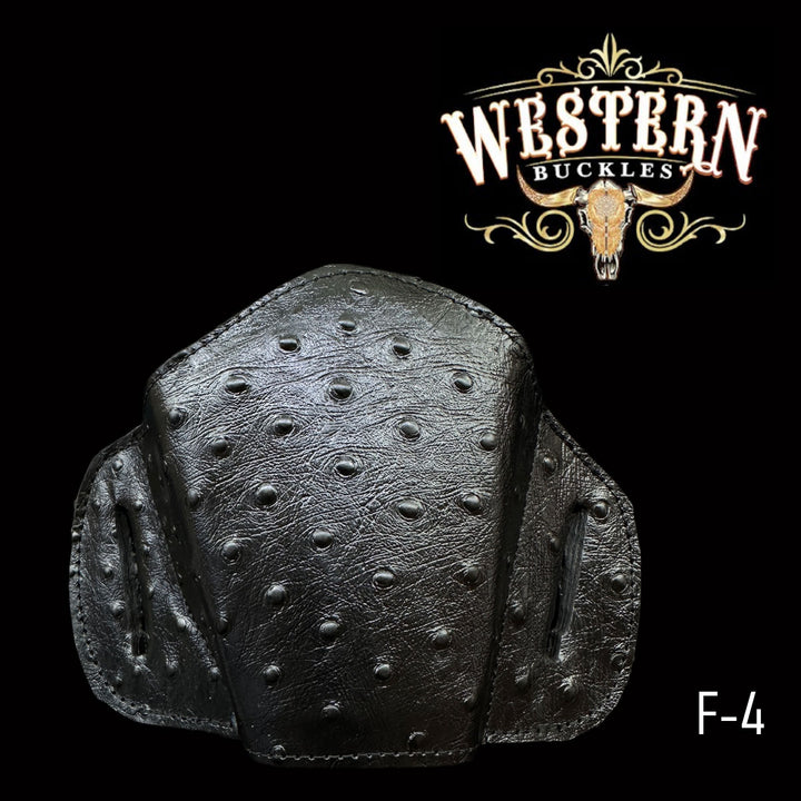 Gun Holster Sintetic Black Ostrich-The Western Buckles