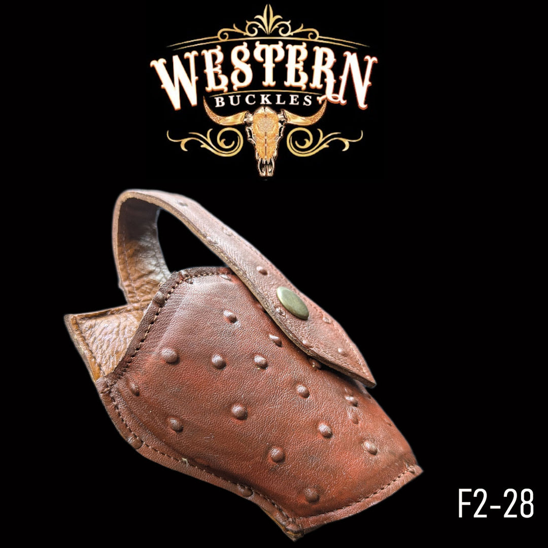 Gun Holster Sintetic Red Ostrich-The Western Buckles