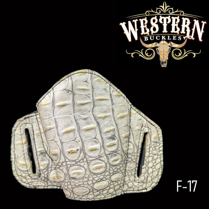 Gun Holster Sintetic Beige Crocodile-The Western Buckles