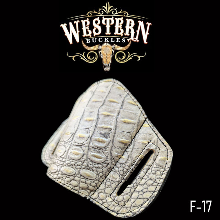 Gun Holster Sintetic Beige Crocodile-The Western Buckles