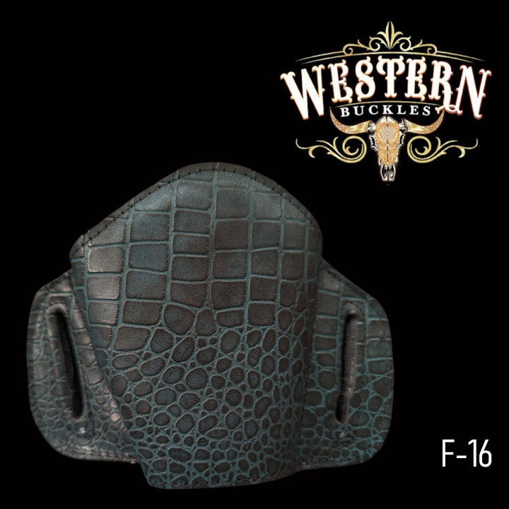 Gun Holster Sintetic Blue Crocodile-The Western Buckles