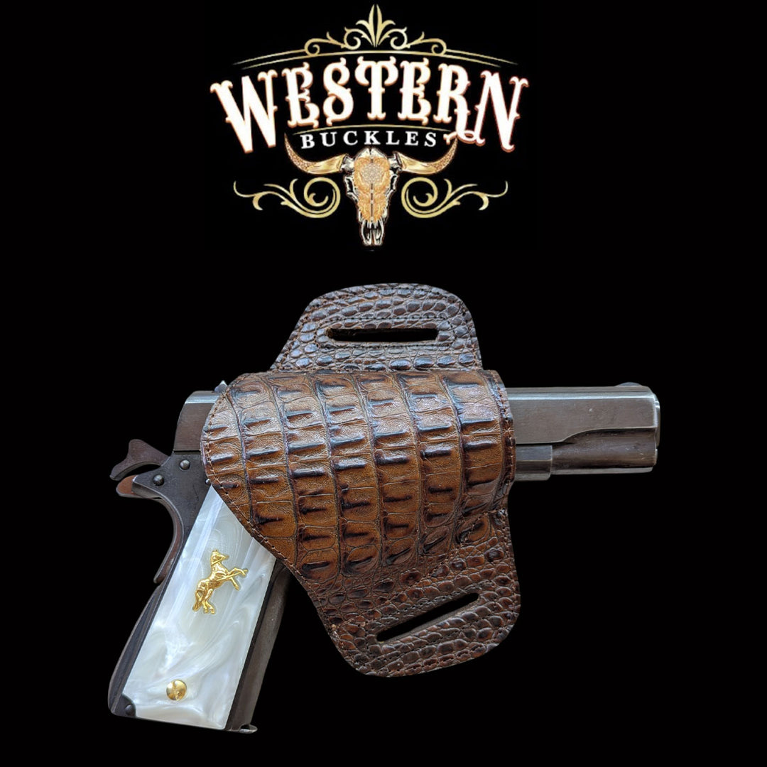 Gun Holster Sintetic Brown-The Western Buckles