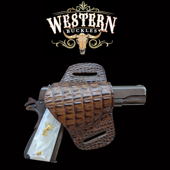 Gun Holster Sintetic Brown-The Western Buckles