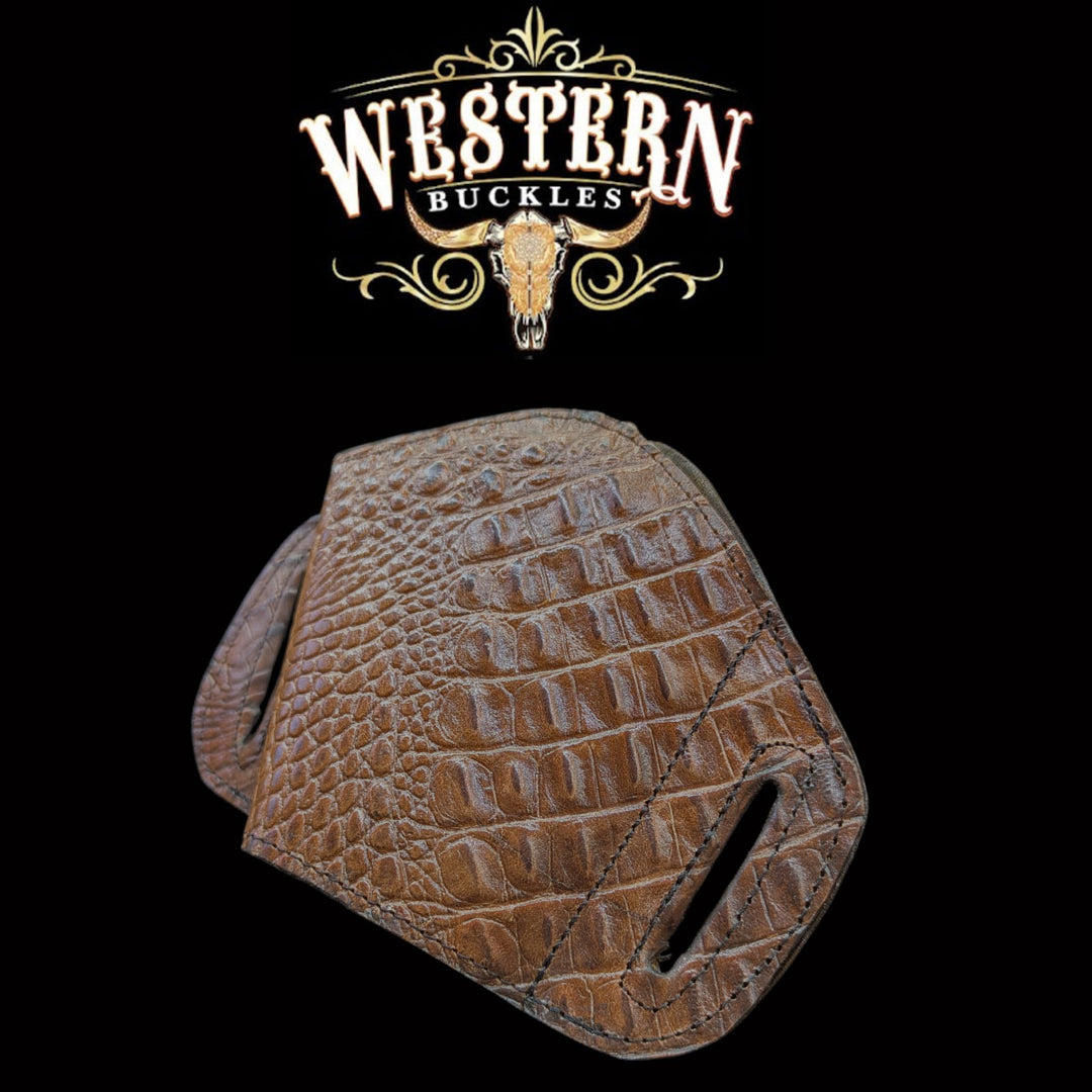 Gun Holster Sintetic Light Brown-The Western Buckles