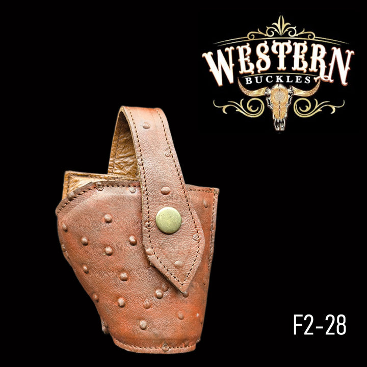 Gun Holster Sintetic Red Ostrich-The Western Buckles