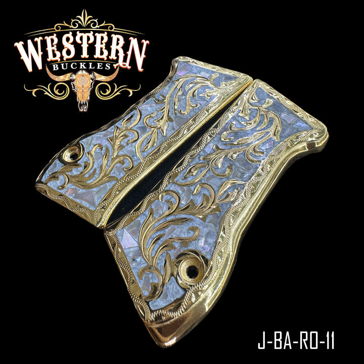 Gun Grips — Artisan Resin — Detail View | Western Buckles Handcrafted | SKU J-BA-RO-11
