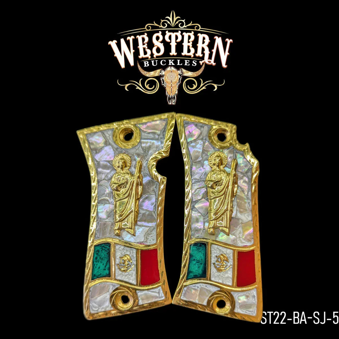 Star 22 San Judas White Resin-The Western Buckles