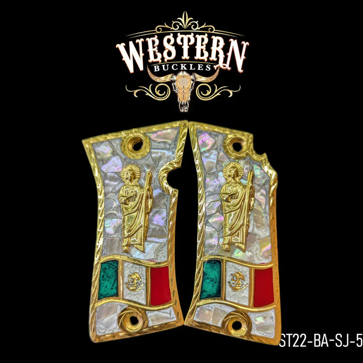 Star 22 San Judas White Resin-The Western Buckles