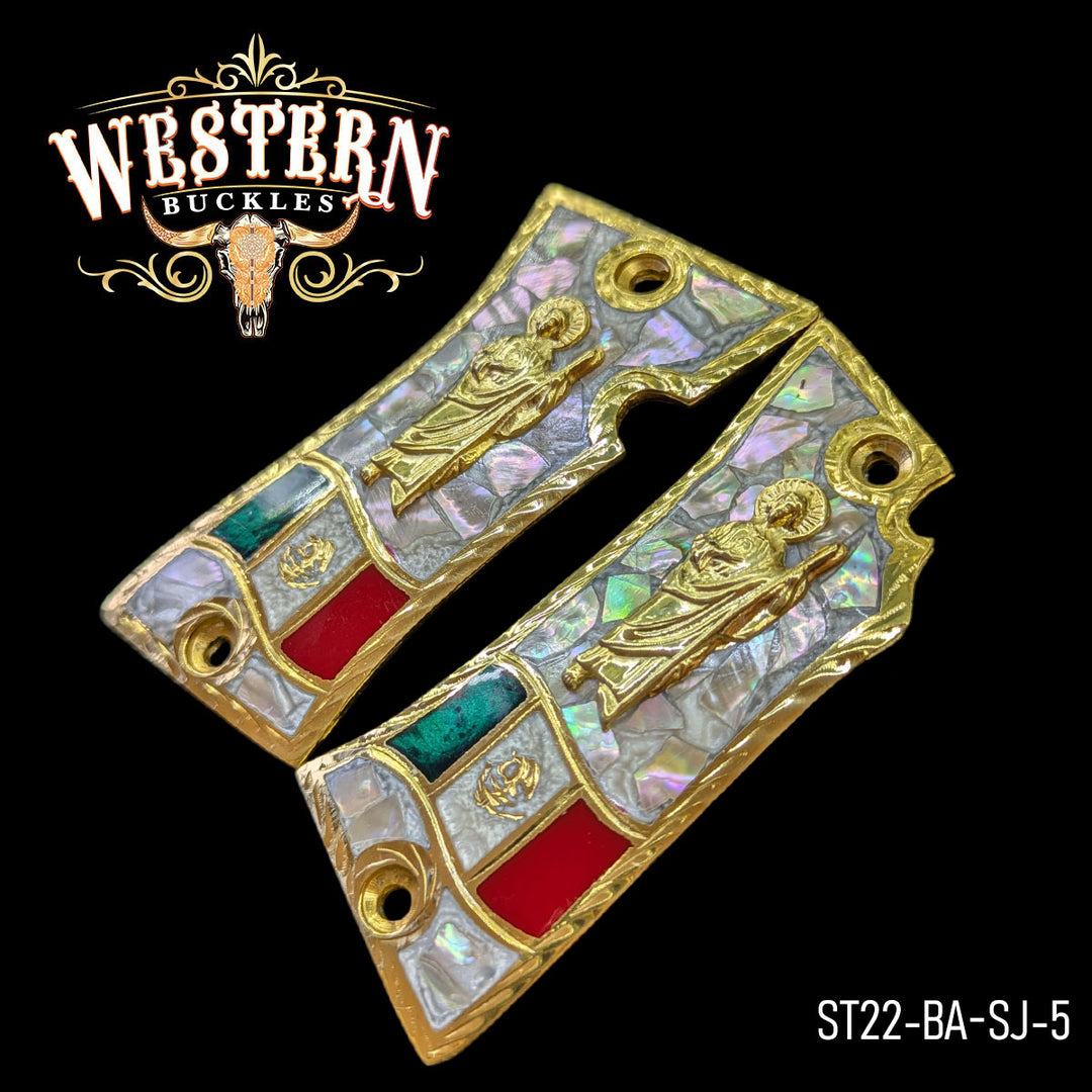 Star 22 San Judas White Resin-The Western Buckles