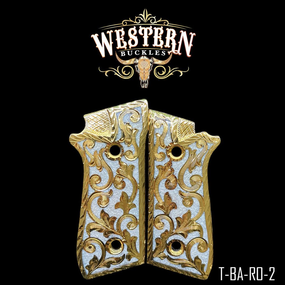 Taurus Cachas — Artisan Resin | 24K Gold Plated | Handcrafted by Western Buckles | SKU T-BA-RO-2